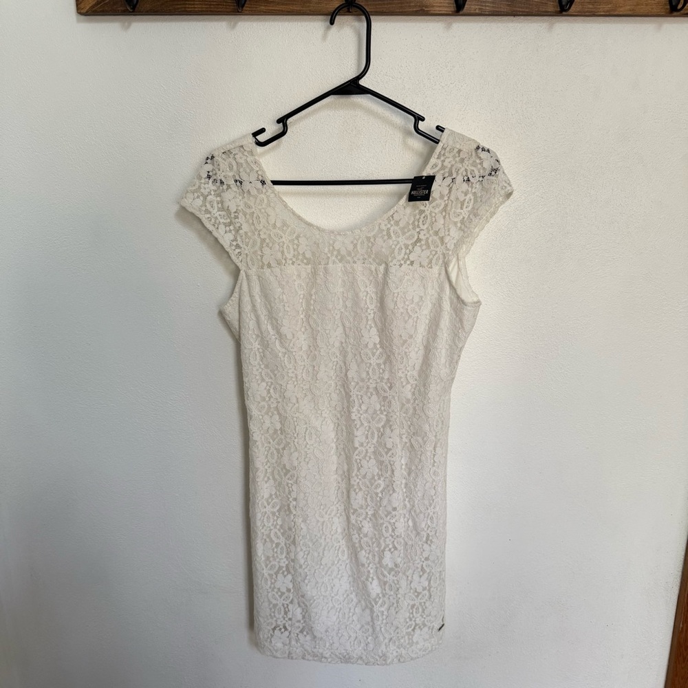 Hollister White Lace Mini Dress